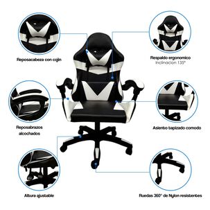 Silla Gamer Tokio Negra Y Roja - Ergon&oacute;mica Con Cojines Y Reclinable Para Un Confort &Oacute;ptimo