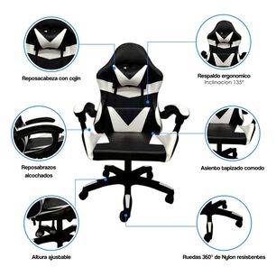 Silla Gamer Tokio Negra Y Roja - Ergon&oacute;mica Con Cojines Y Reclinable Para Un Confort &Oacute;ptimo