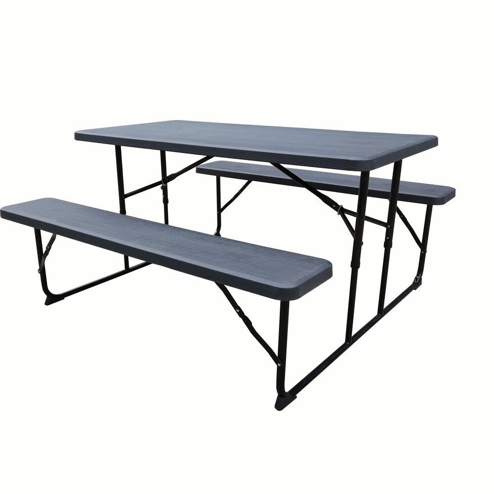 Set De Mesa Y Bancos Con Diseño De Madera Northwest image number 0.0