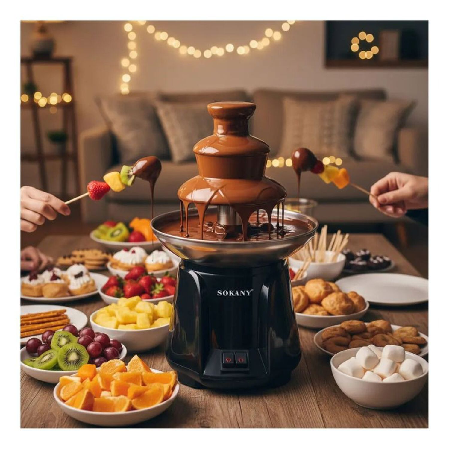 Fuente De Chocolate Electrica Sokany 3 Niveles 60w image number 4.0