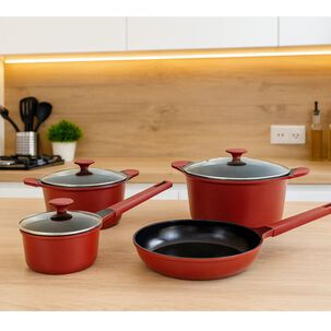 Pack Bater&iacute;a De Cocina Profesional Kw Berries 7 Piezas Aluminio Fundido