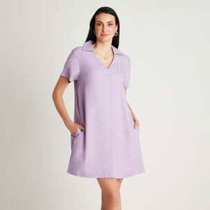 Vestido Manga Corta Cuello Redondo Mujer Lorenzo Di Pontti