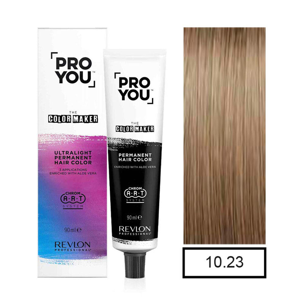 Pro You™ Color Maker Ultralight Tintura Permanente Rubio Plati. Perla 10.23 90ml +oxidante image number 0.0