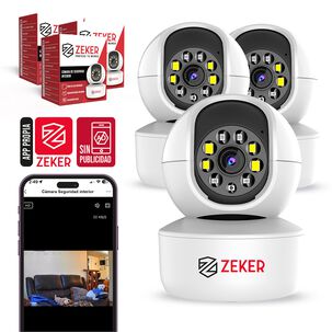 Pack X3 C&aacute;mara De Seguridad Interior Wifi Ip Zeker 2mp 5g