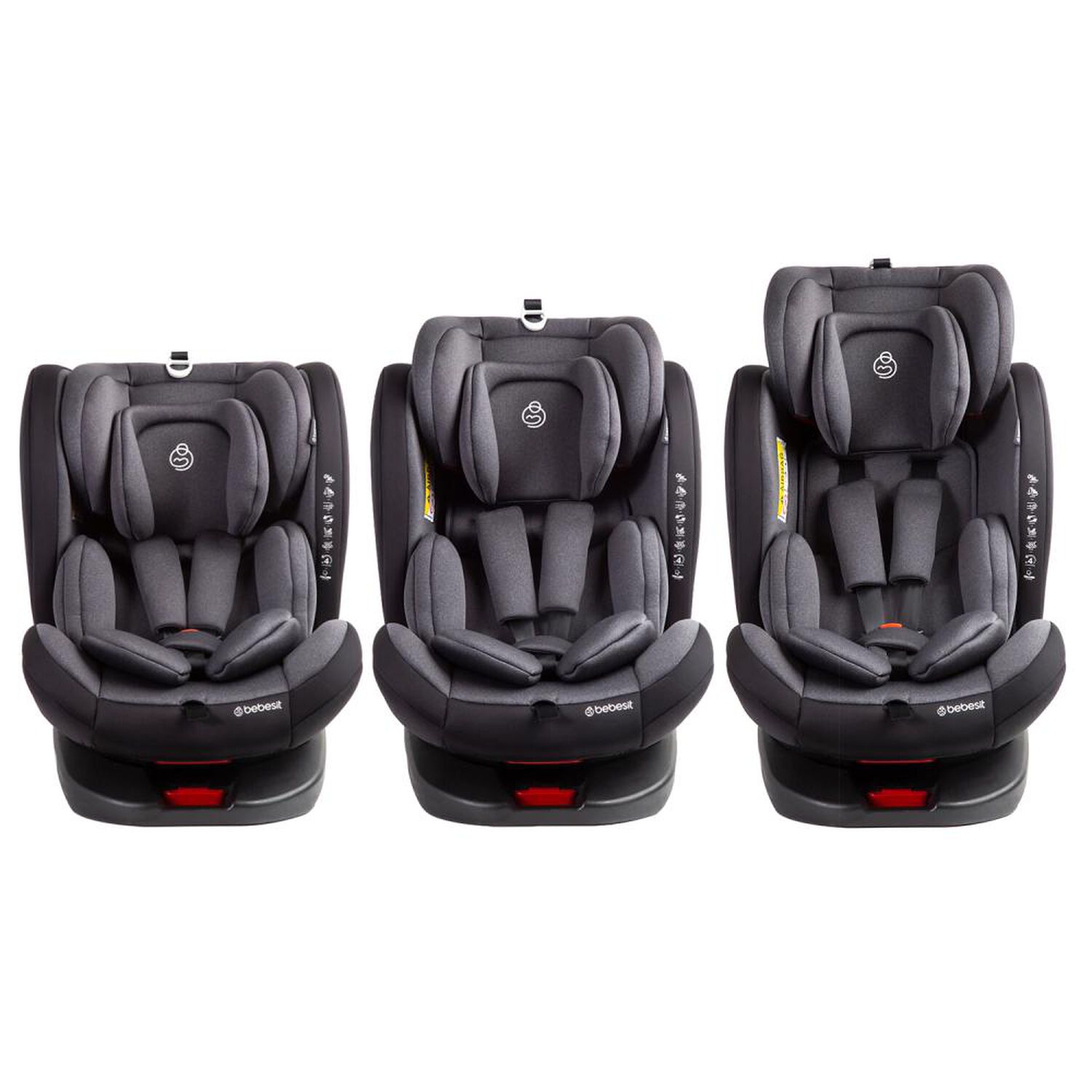 Silla De Auto Convertible Saturn Bebesit Grey-black image number 2.0