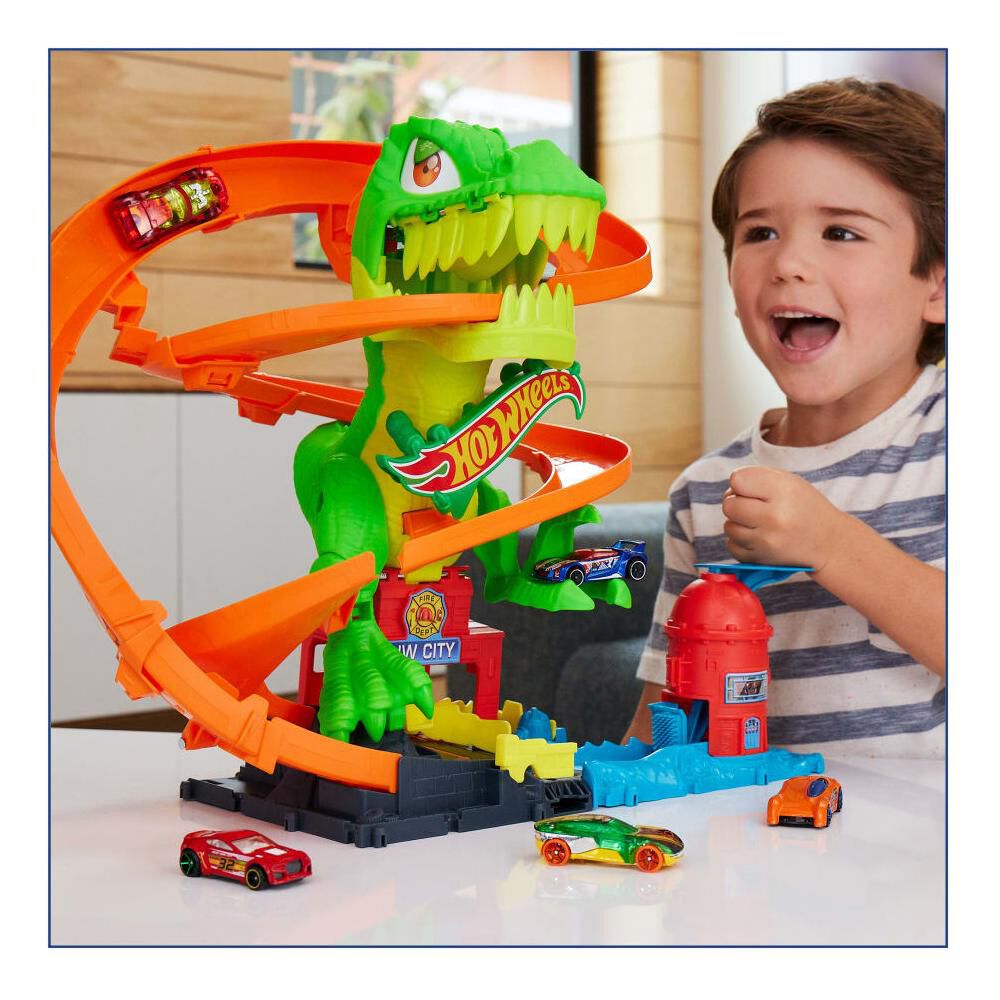 Autopista Hot Wheels City Trex Fire Station image number 2.0