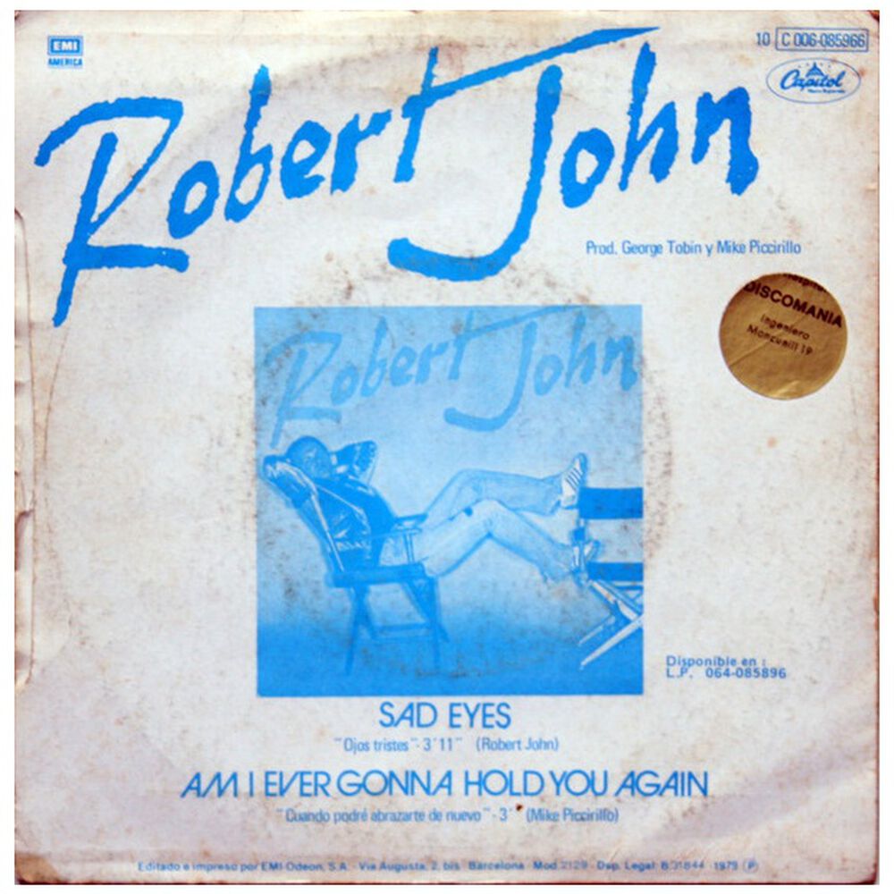 Robert John - Sad Eyes/ojos Tristes | 7" Single Vinilo Usado image number 1.0