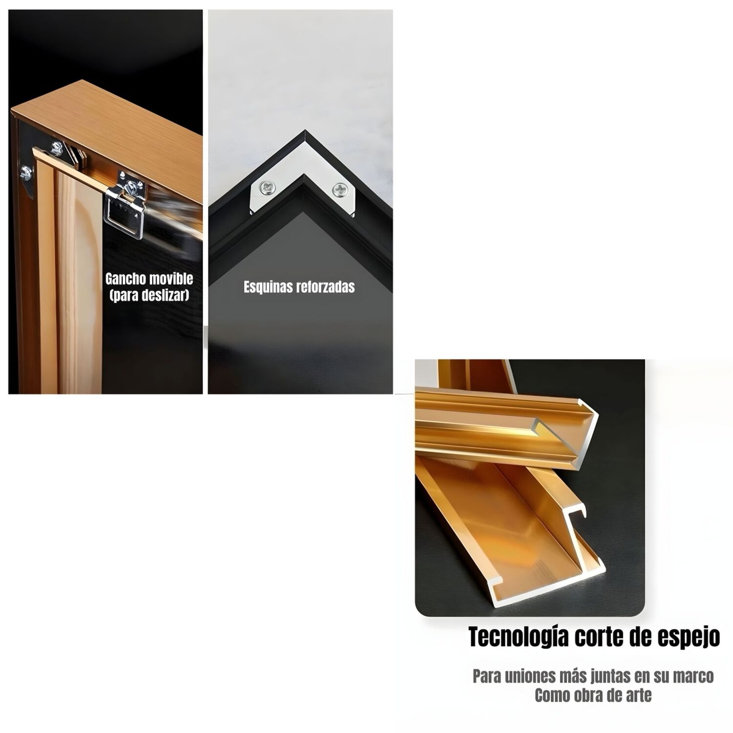 Set De 2 Cuadros Decorativos Marcos De Aluminio Lubabycas image number 2.0