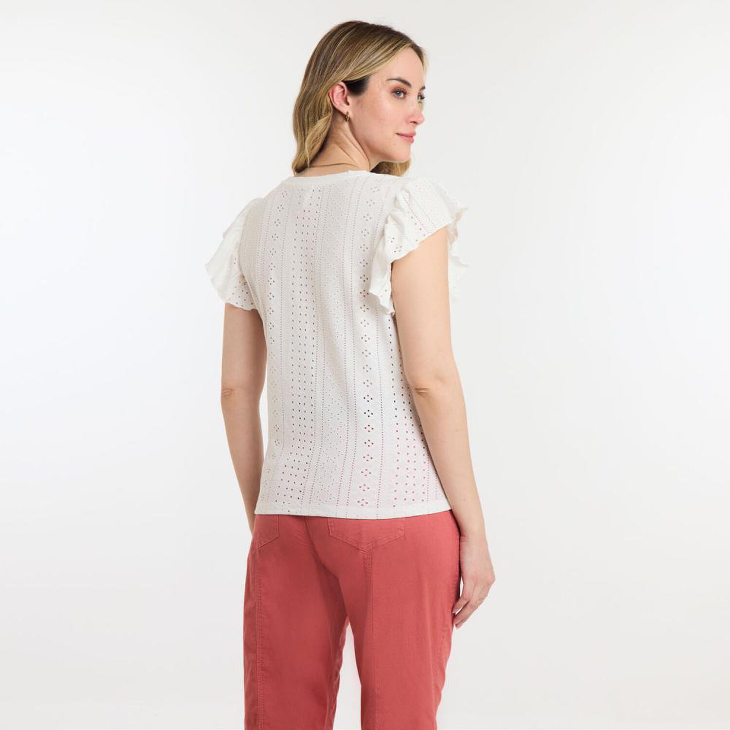 Polera Brodery Manga Corta Cuello Redondo Mujer Geeps image number 3.0
