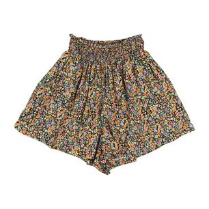 Short Pretina Elasticada Full Print Tiro Medio Relax Mujer Freedom