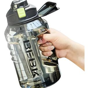 Botella De Agua Deportiva Gym Fitness + Pajita Unisex 2300ml