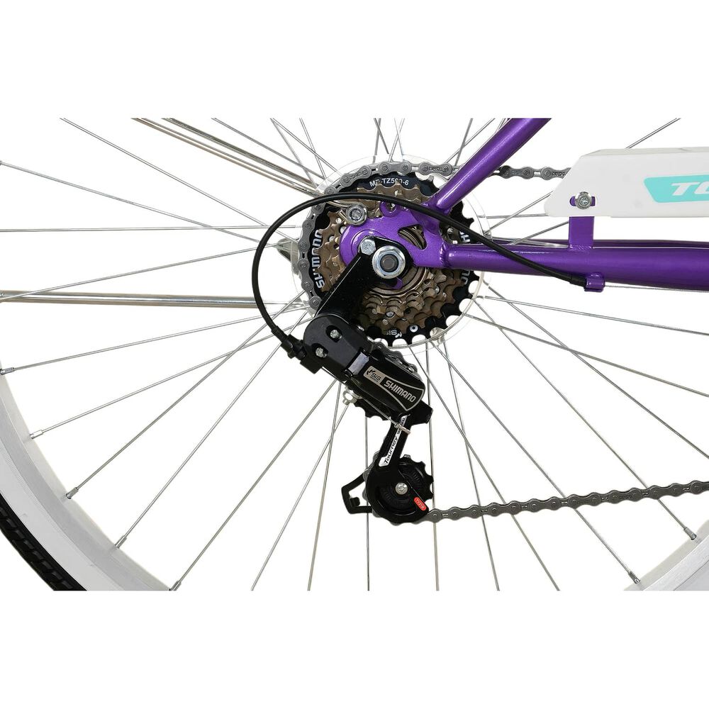 Bicicleta Totem City Dama Aro 26 Morado Turquesa image number 7.0