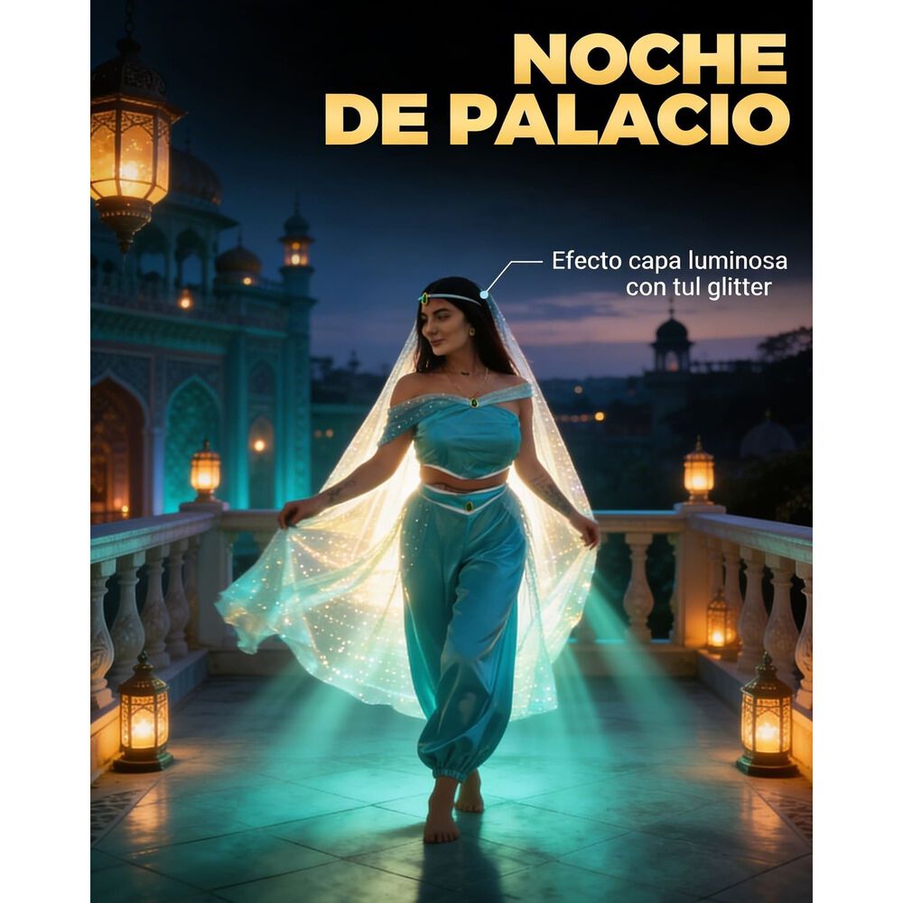 Disfraz Princesa Jasmine Jazmin Aladd&iacute;n Cosplay image number 7.0