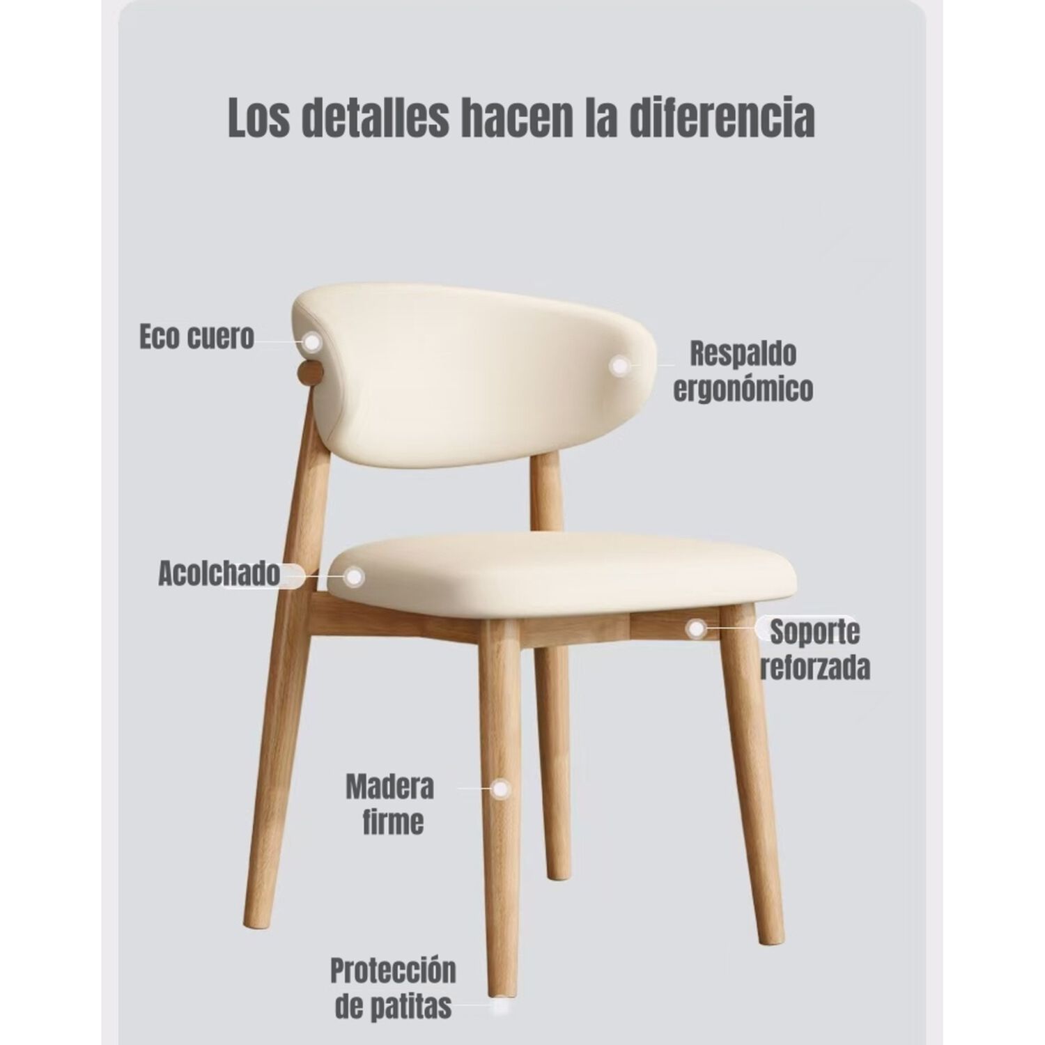 Pack 2 Sillas De Comedor Color Madera Family By Lubabycas image number 14.0