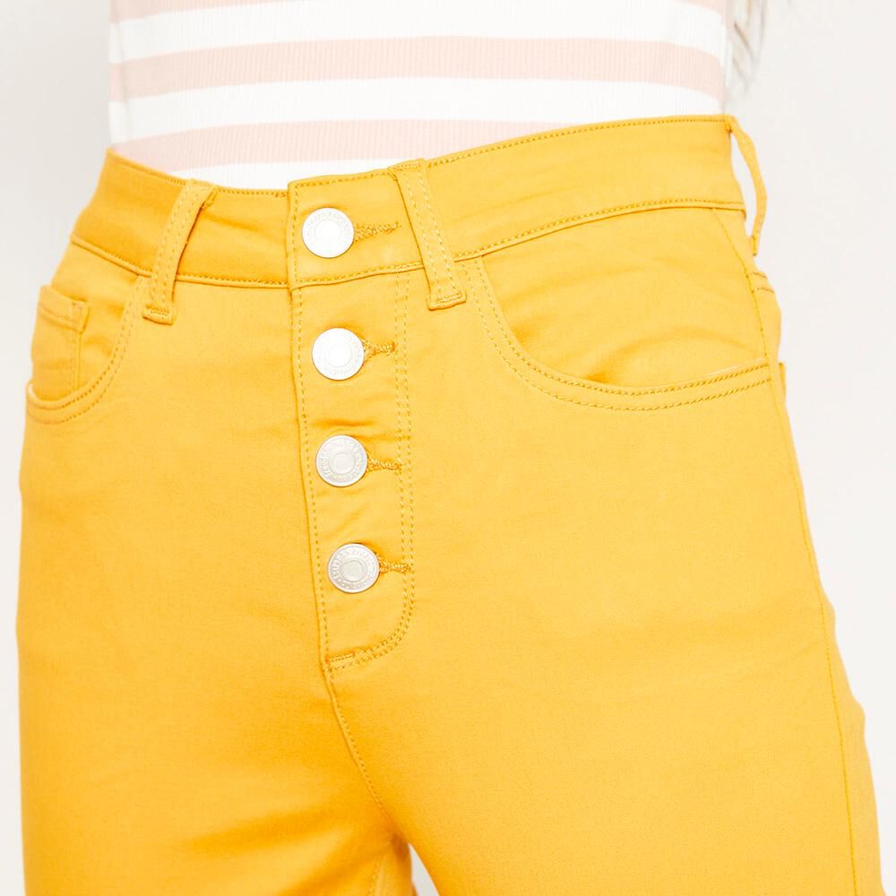 Jeans Color Con Botones Tiro Alto Super Skinny Mujer Freedom image number 3.0