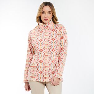 Polerón Estampado Zipper Cuello Alto Mujer Geeps