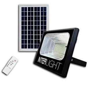 Foco Solar Exterior 40w Con Panel Solar Hd + Control Remoto