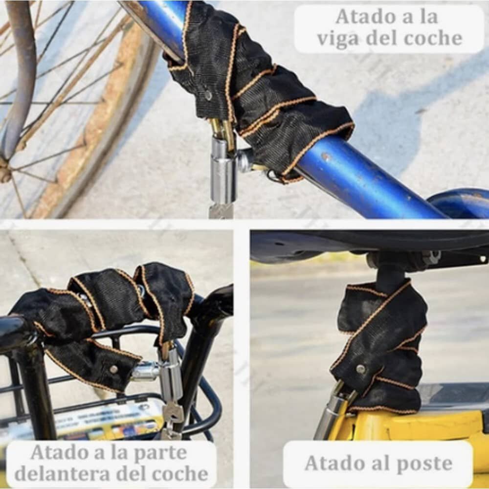 Candado Bicicleta Con Cadena Acero image number 2.0