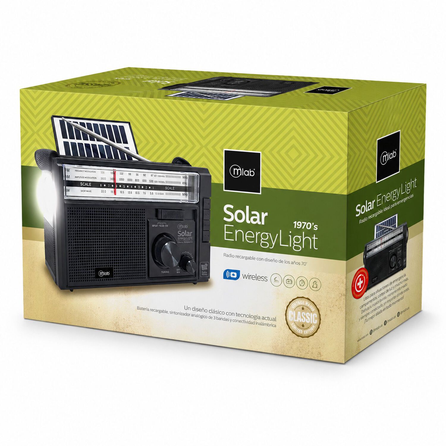 Radio Am/ Fm/ Sw/ Bt Recargable Usb-c + Carga Solar & Pilas image number 9.0
