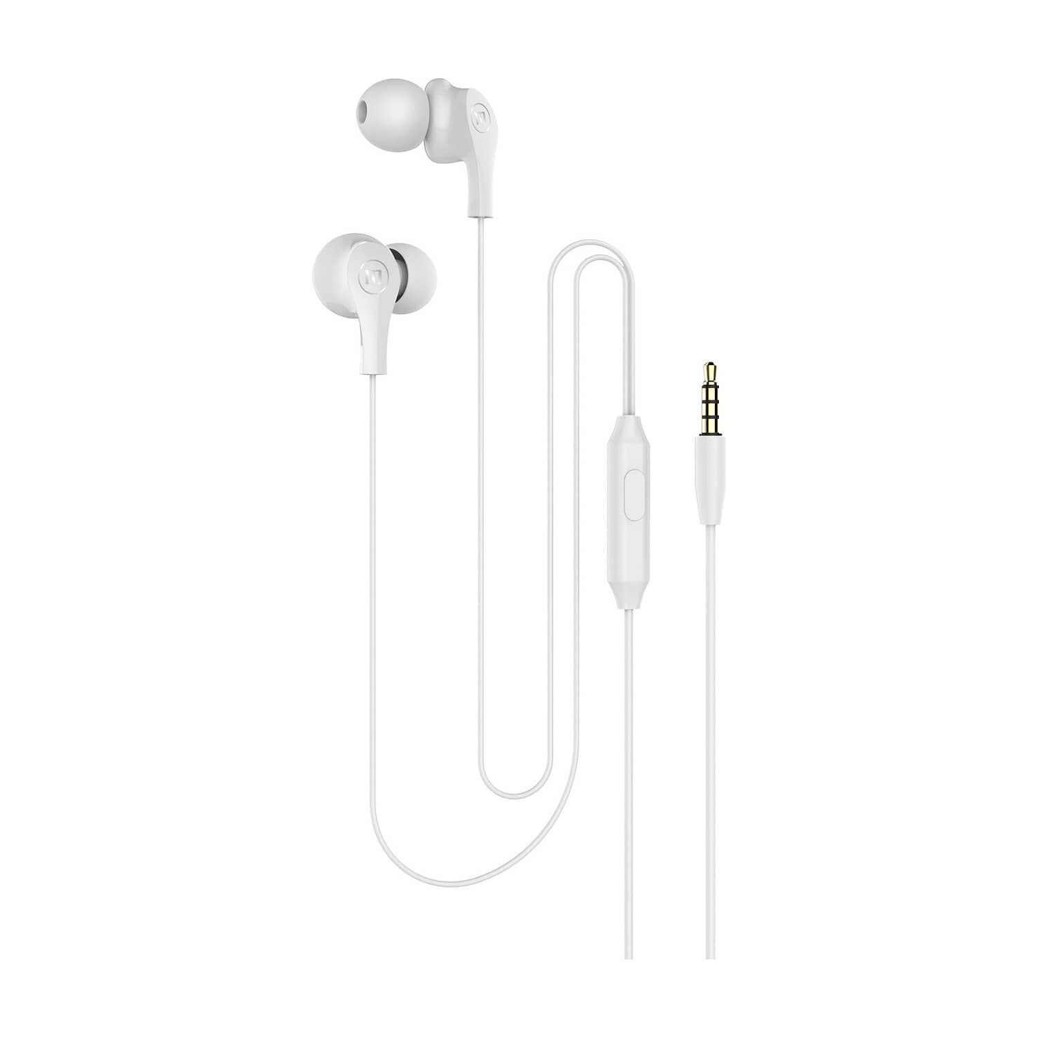 Aud&iacute;fonos Maxell In Ear Est&eacute;reo Con Microfono Blanco image number 0.0