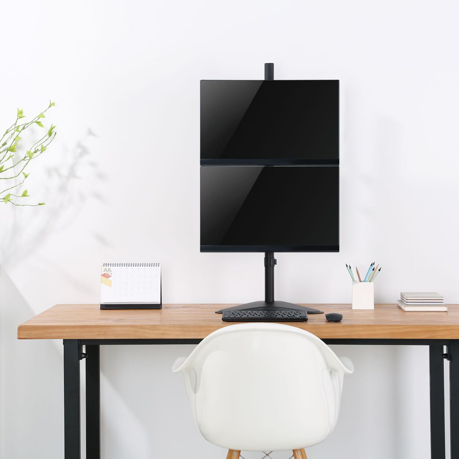 Soporte Con Base Vertical Para 2 Monitores 13" ~ 32" 16kg Sbrm722 Brasforma image number 1.0