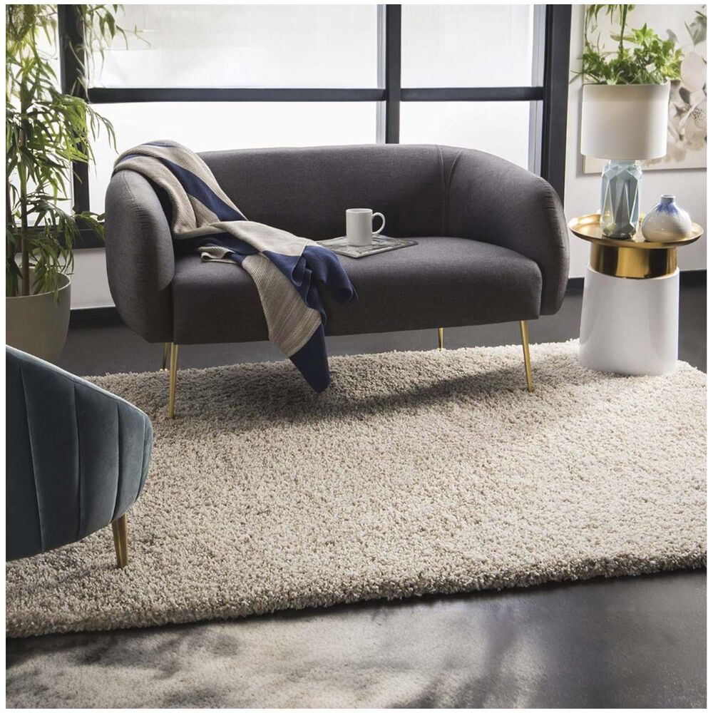 Alfombra Shaggy De Polipropileno 160x190 Barcelona - Beige image number 2.0