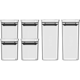 Conjunto Especieros Herm&eacute;ticos Block 6 Piezas (0,150l / 0,340l) Transparente