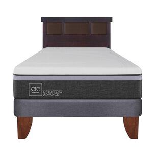 Cama Europea Cic Ortopedic / 1.5 Plazas / Base Normal + Respaldo