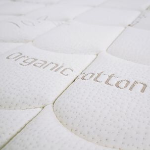 Cama Europea Celta Cotton Organic / 2 Plazas / Base Dividida + Set De Maderas