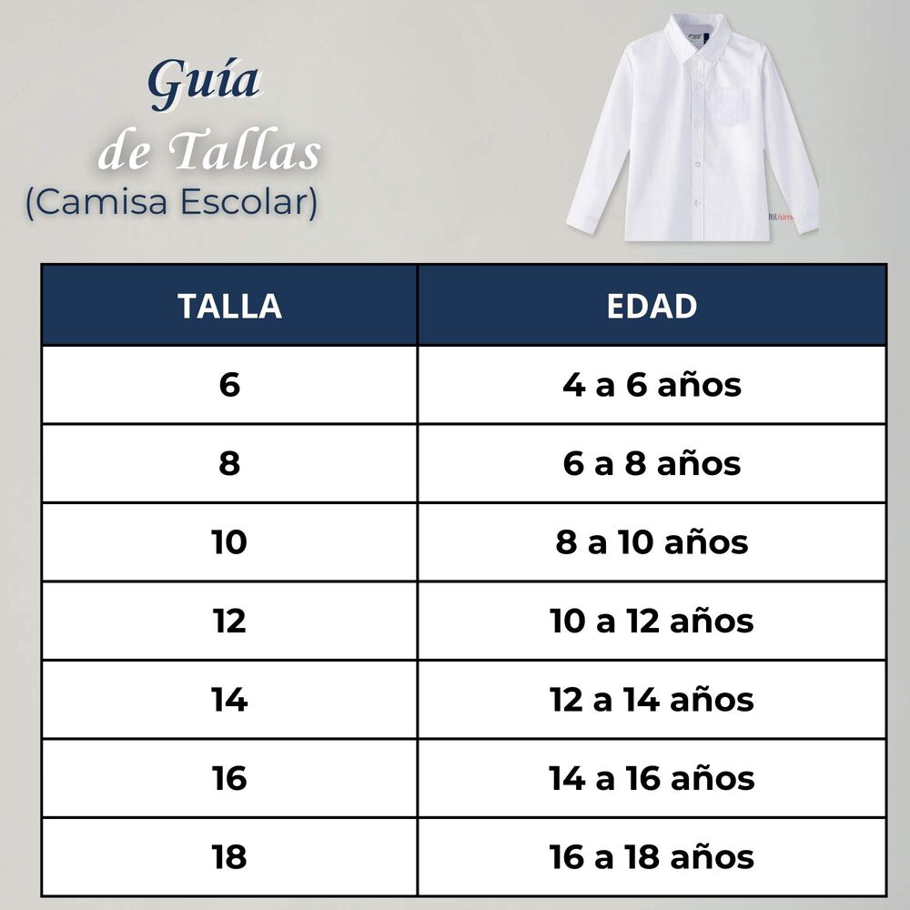 Pack 3 Camisas Escolares Blanca Manga Larga Colegio Para Ni&ntilde;os Y Juvenil image number 2.0