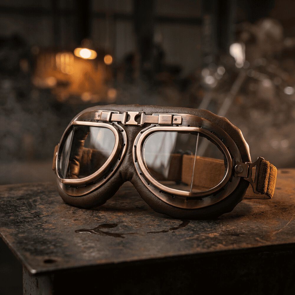 Cosplay Gafas De Moto Vintage Piloto Steampunk image number 0.0