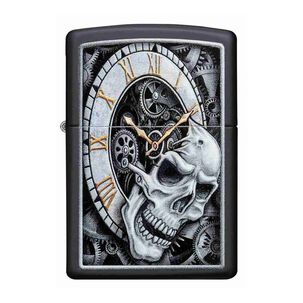 Encendedor Zippo Skull Clock Design Negro Zp29854