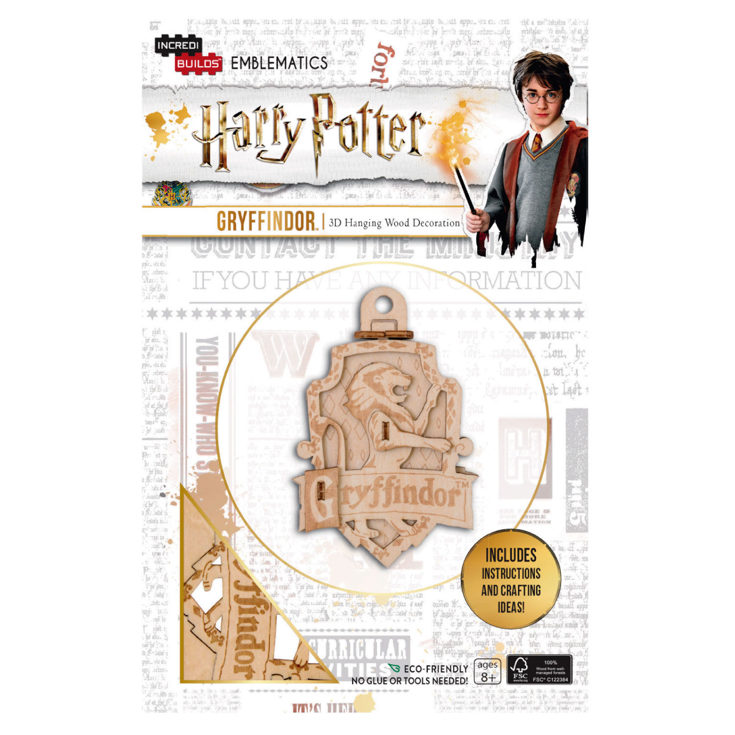 Emblema Harry Potter Gryffindor Modelo Para Armar 3d-madera image number 0.0