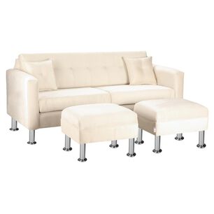 Sof&aacute; Bodevir New Retro / 3 Cuerpos + 2 Pouf