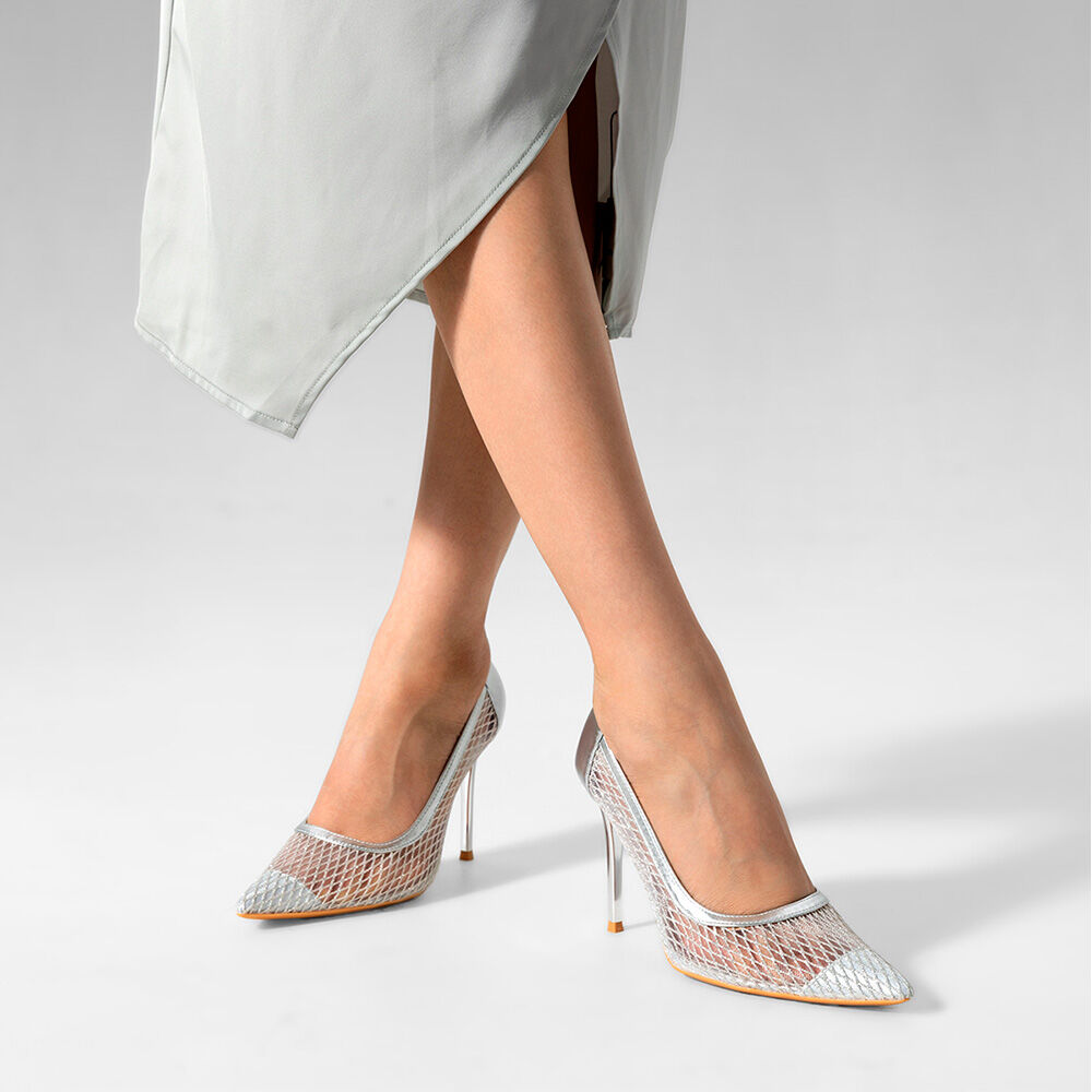 Zapato Taco Alto Elegante Malla Moda Mujer Weide Ghe36 image number 1.0