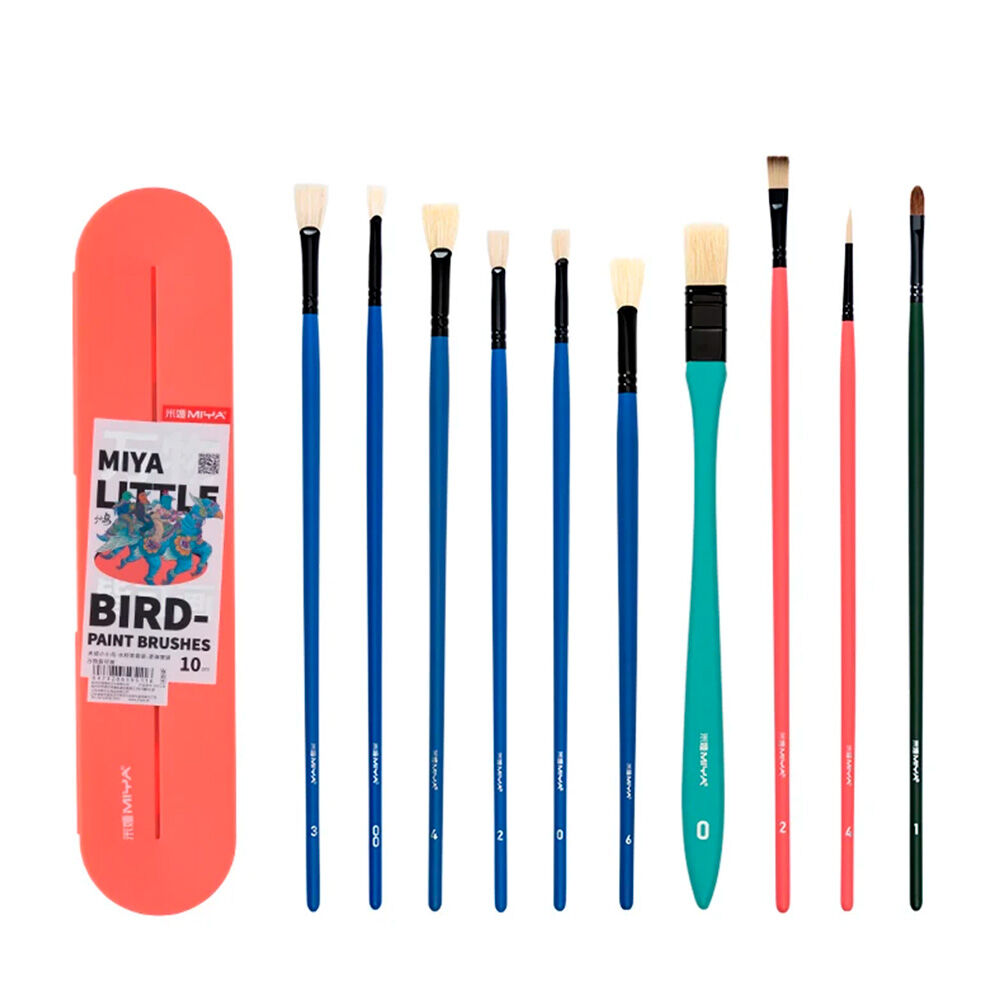 Himi Set De 10 Pinceles Multiforma Estuche Rojo image number 0.0