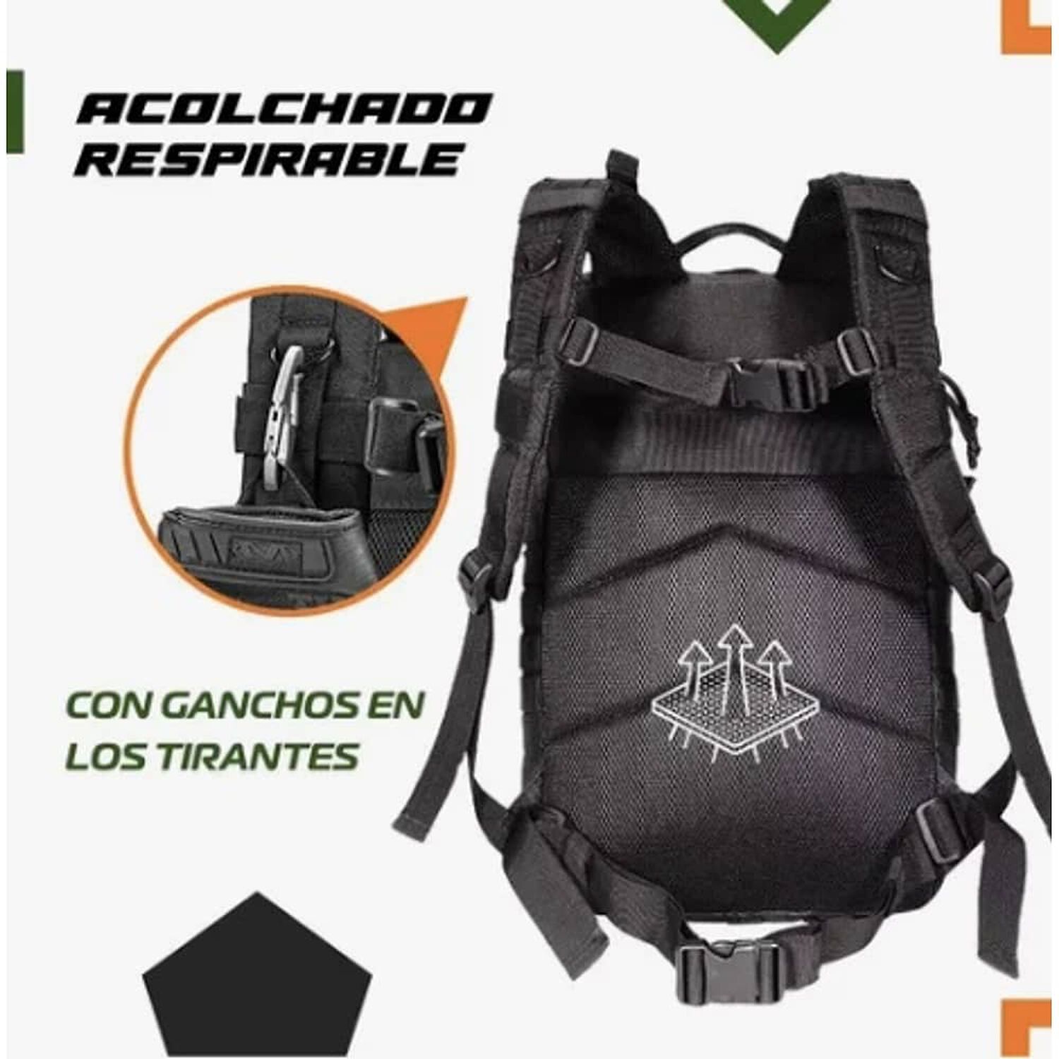Mochila Tactica Backpack Q45 Impermeable image number 2.0