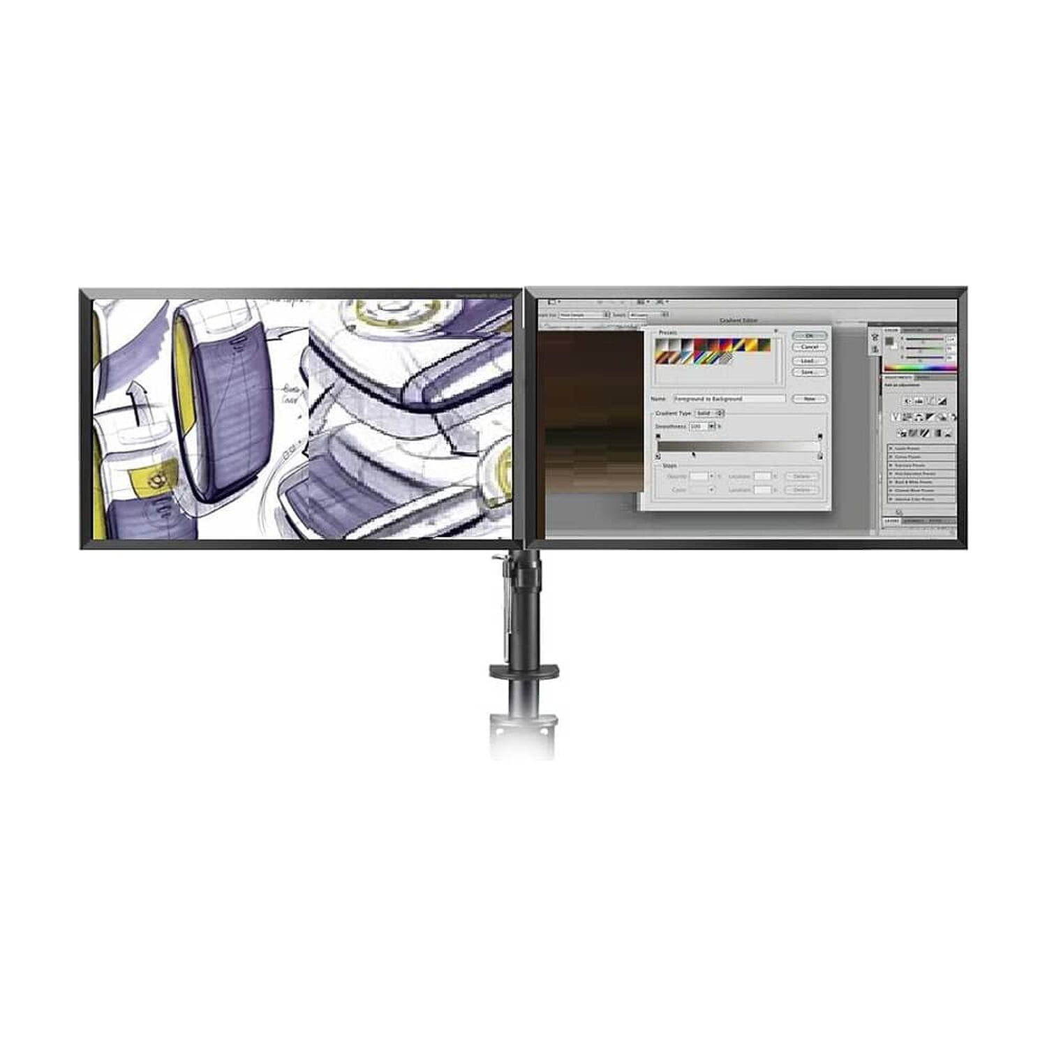 Soporte De Monitor Para 2 Pantallas Hasta 32" Reforzado image number 1.0
