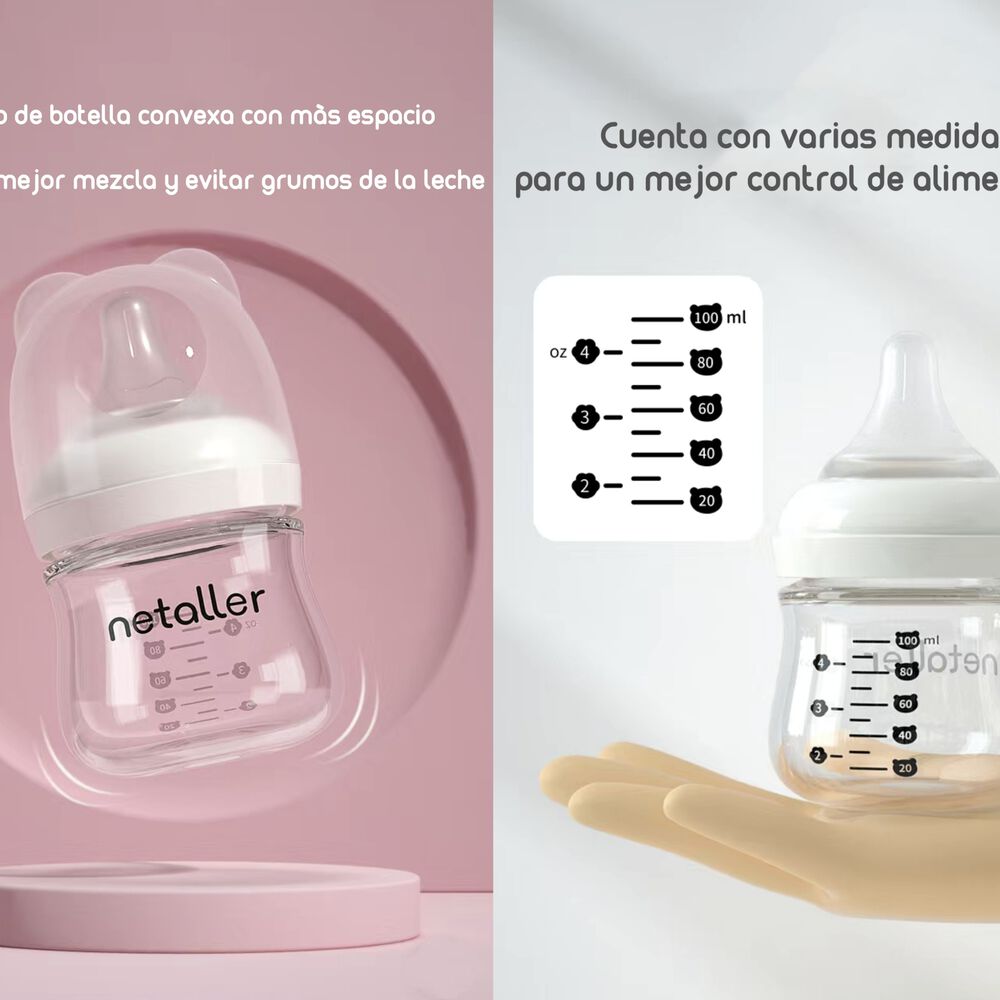 Set 2 Mamaderas Con Protectores 3 Chupetes Caja Lubabycas image number 2.0