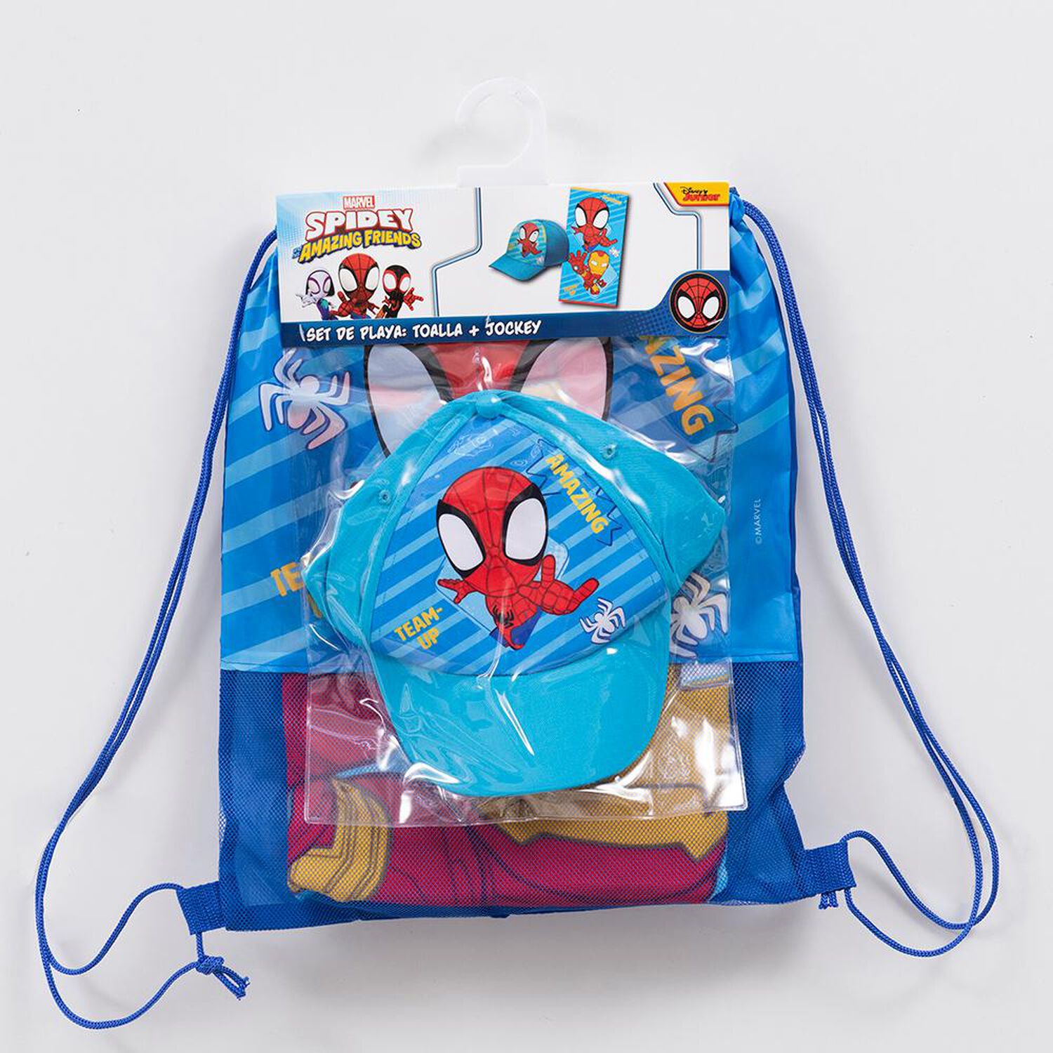 Toalla De Playa Infantil + Jockey Spiderman Poder / 140x70 Cm image number 3.0