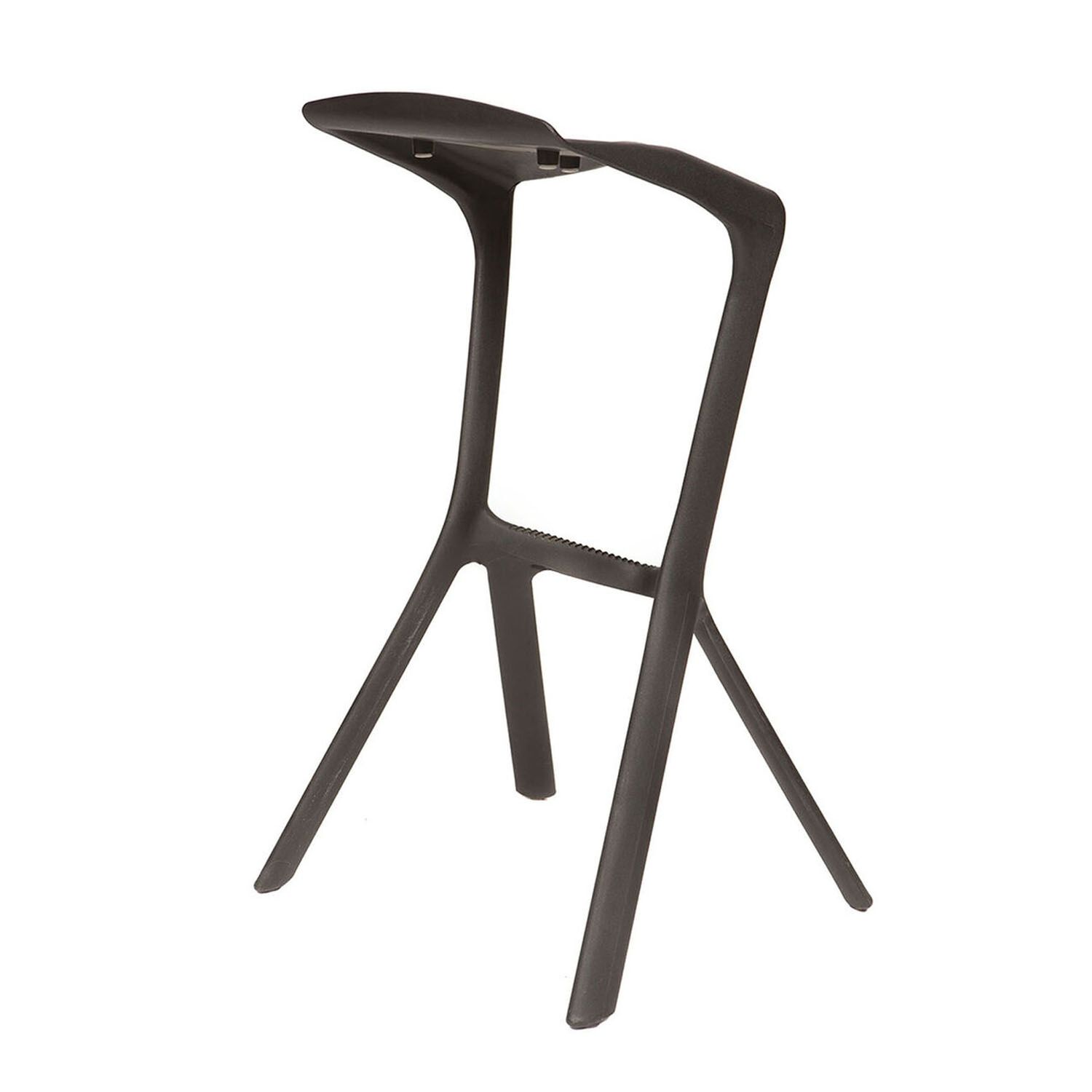 Silla Taburete Bar Apilable Negro 51x42x81cm image number 1.0