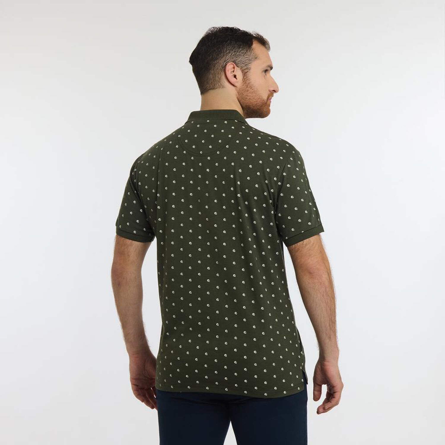 Polera Manga Corta Cuello Piqu&eacute; Hombre Herald image number 3.0