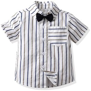 Conjunto De Vestir Con Corbatín Y Pantalón Corto 9 Meses A 5 Años