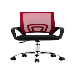 Silla De Oficina Ejecutiva Nueva York Ergonomica Respaldo Malla Roja Bm-520mr Arthome