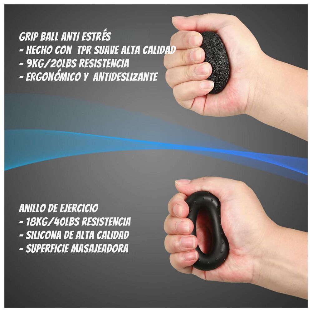 Set Hand Grip 10-60 Kg Manos Dedos Antebrazo Yepsport image number 3.0
