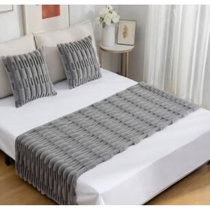Set Piecera Premium + 2 Fundas Coj&iacute;n Gris