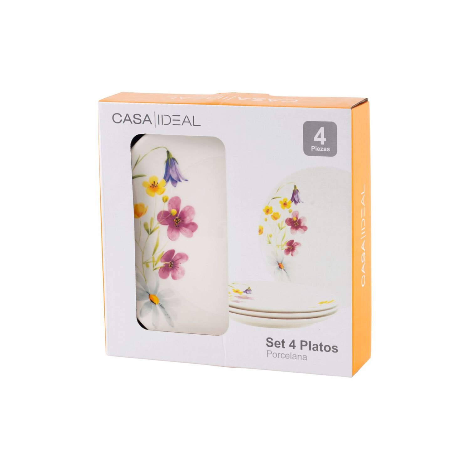 Set De Platos Casaideal Flor / 4 Piezas image number 2.0