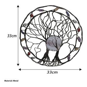 Adorno Colgante Metálico Árbol Vida 33 Cm Decoración Pared