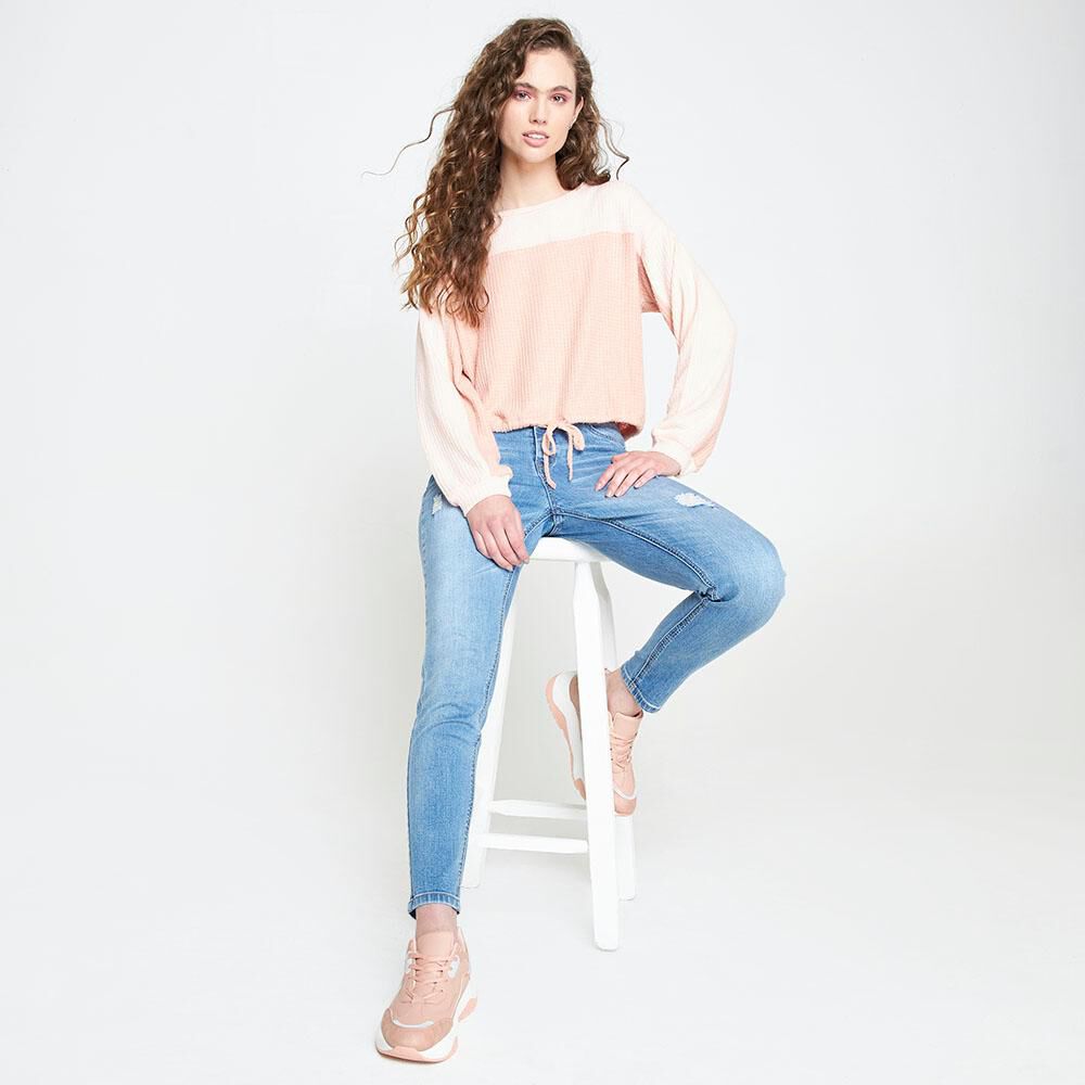 Sweater Bloque Color Ajustable Corto Mujer Freedom image number 1.0