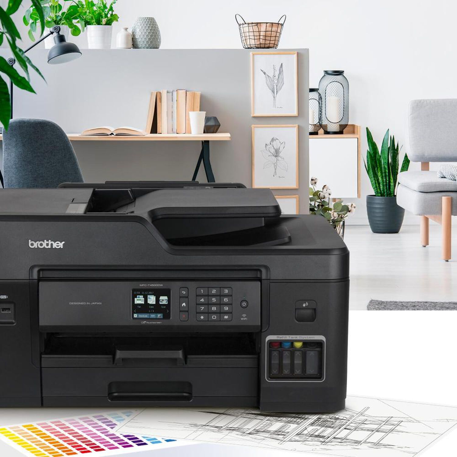 Impresora Multifuncional Brother MFCT4500DW image number 3.0